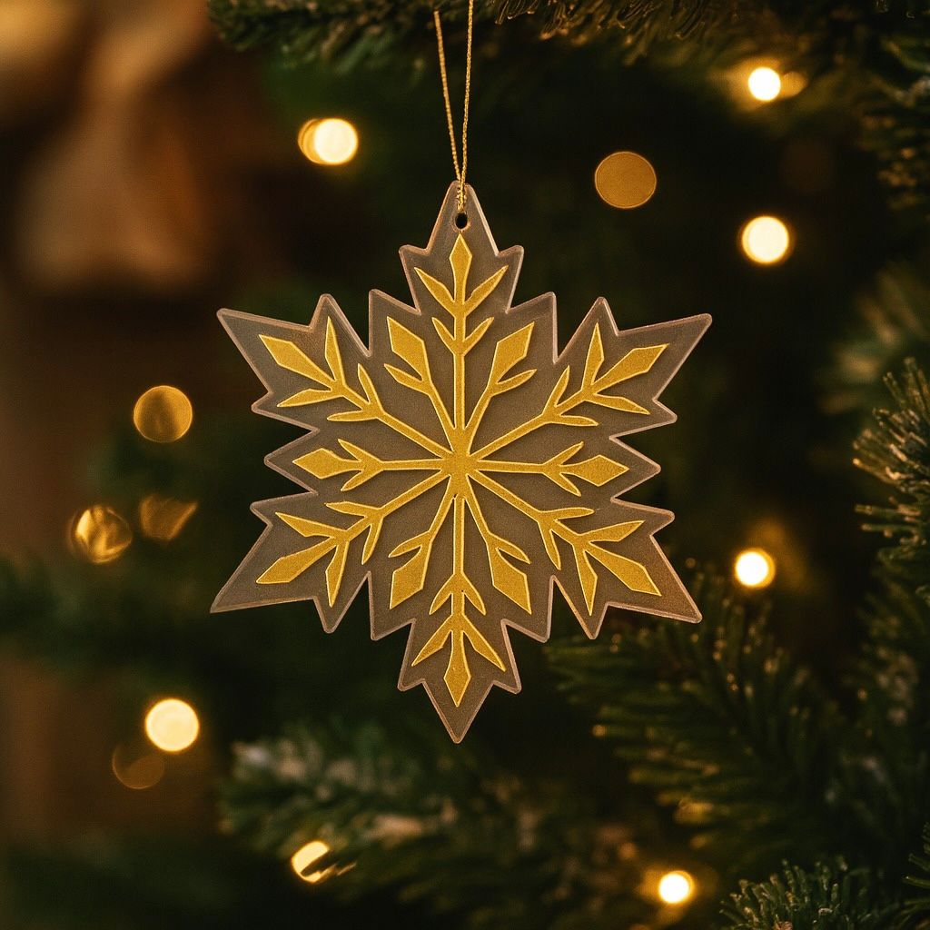 Gilded Snowflake Ornament - Set of 2