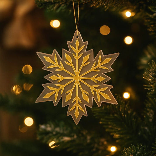 Gilded Snowflake Ornament - Set of 2